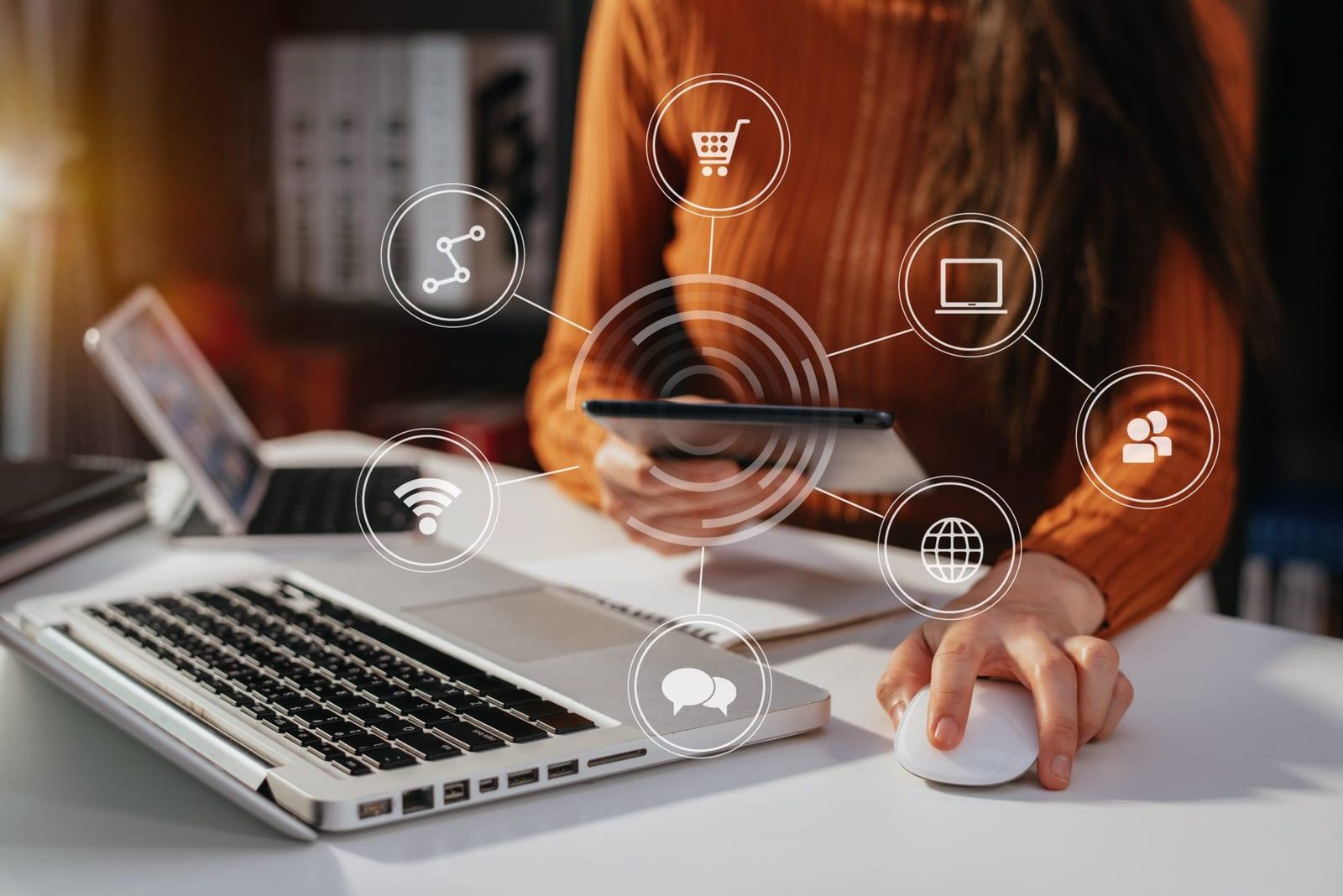 Connected digital tools forming an integrated tech stack