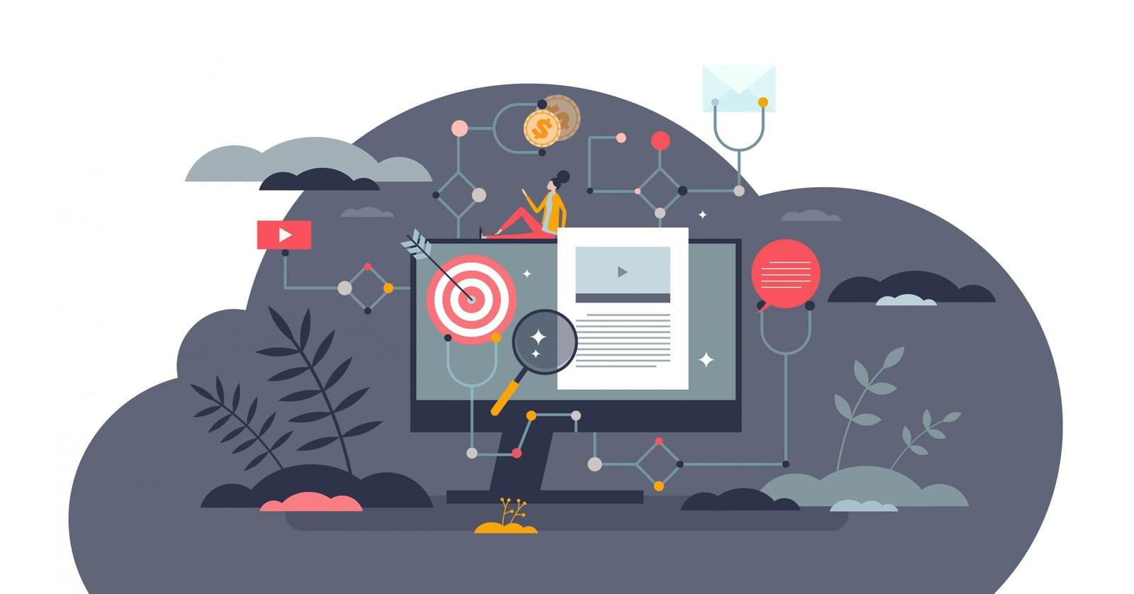 Small business owner using DIY marketing tools