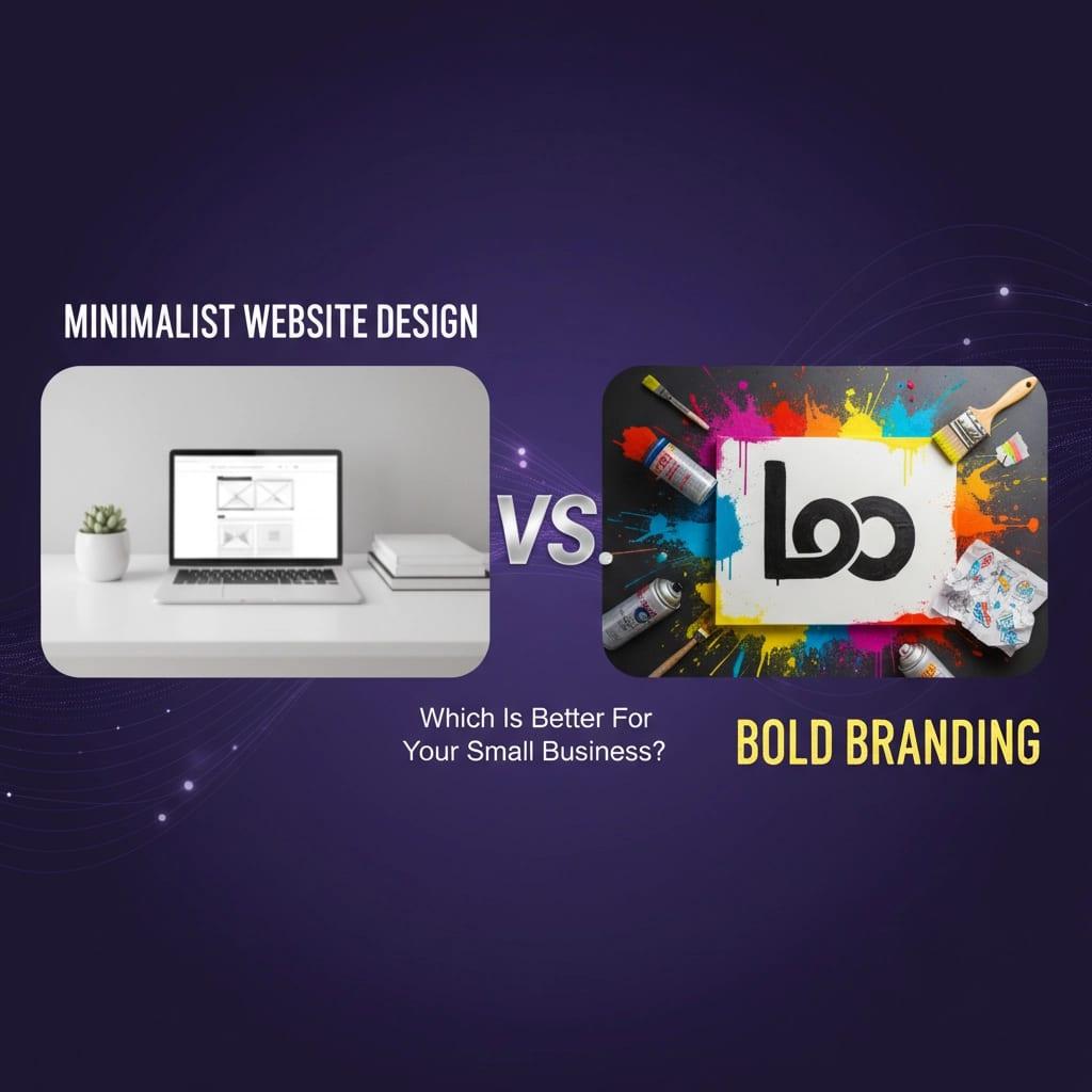 Minimalist versus bold website design